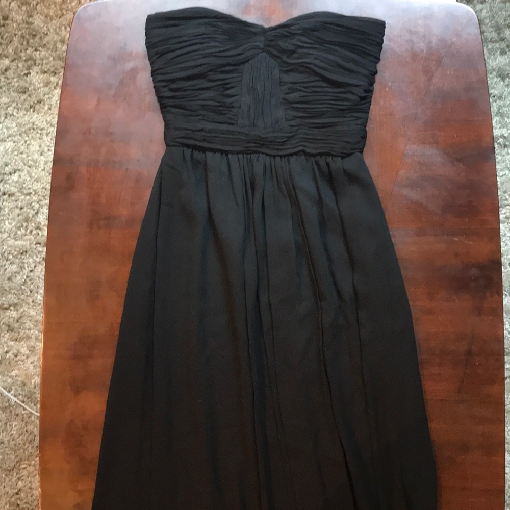 Max & Cleo Strapless Ruched Bodice Maxi Dress in Black